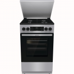 Gorenje, 70 L, plotis 50 cm, pilka - Dujinė viryklė su elektrine orkaite