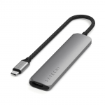 Satechi 6-in-1 USB-C Slim Multiport Adapter, pilkas - USB &scaron;akotuvas