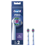 Braun Oral-B Pro 3D White, 2 vnt., balti - Dantų &scaron;epetėlių antgaliai Prekė - EB18-2/WHITE