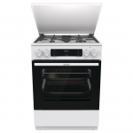 Gorenje, 71 L, plotis 60 cm, balta - Dujinė viryklė su elektrine orkaite