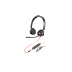 HP Poly Blackwire 3325 Stereo Microsoft Teams Certified USB-C Headset +3.5mm Plug +USB-C/A Adapter