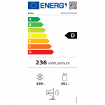Midea Refrigerator | MDRM632FGD46W | Energy efficiency class D | Free standing | Height 177.5 cm | Side by Side | No Frost system | Fridge net capacity 301 L | Freezer net capacity 169 L | 37 dB | Stainless steel