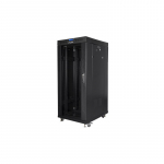 FLOOR-STANDING RACK CABINET 19" 27U 800X1200 BLACK LCD GLASS DOOR LANBERG (FLAT PACK)