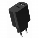 Gembird 2-port universal USB charger (A+C), 2.4 A | TA-UC-2AC12-01-BK