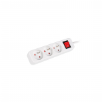 LANBERG PS1-03E-0300-W 3M White LANTERGE CURVE 3X 230V PL WITH CIRCUIT BREAKER FULL COPPER