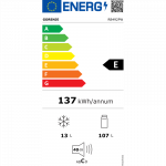 Gorenje | Refrigerator | RB492PW | Energy efficiency class E | Free standing | Larder | Height 84.5 cm | Fridge net capacity 107 L | Freezer net capacity 13 L | 40 dB | White