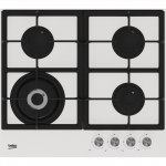 BEKO Hob | HILW64225SW | Gas | Number of burners/cooking zones 4 | Knob | White