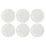 Set of 6 Ducale Salad Plates - White, 20 cm