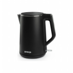 Gorenje | Kettle | K15DWBK | Electric | 2200 W | 1.5 L | Stainless steel | 360&deg; rotational base | Black