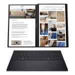 Asus | Zenbook Duo UX8406CA-QL287W | Inkwell Gray | 14 " | OLED | Touchscreen | FHD | 1920 x 1200 pixels | Intel Core Ultra 7 | 255H | 16 GB | LPDDR5X | Solid-state drive capacity 1000 GB | Intel Arc Graphics | Windows 11 Home | 802.11be | Bluetooth  ...