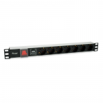 Equip 7-Outlet German Power Distribution Unit with Surge Protection and Switch