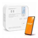 Qoltec Certyfikowany bezprzewodowy Czujnik tlenku węgla (czadu) z baterią | detektor CO | TUYA | Wi-fi | żywotność sensora 10 lat | alarm 85dB | LED
