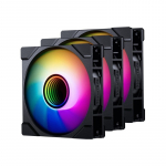 PHANTEKS M25 Gen2 PWM D-RGB L&uuml;fter, 3er-Pack - Reverse Blade, 120mm, schwarz