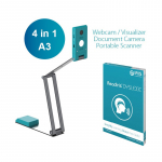 I.R.I.S. IRIScan Visualizer 7 + Readiris Dyslexic 2.0 Overhead scanner 4160 x 3120 DPI A3 Arctic blue, Silver