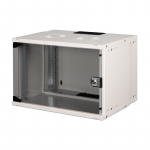 Wall-mounted network cabinet 19" 7U, SOHO PRO 370 x 540 x 400 mm, door glass, gray, unfolded, 60kg