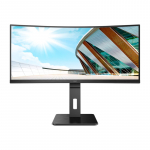 AOC | Curved Monitor | CU34P2A | 34 " | VA | 21:9 | 100 Hz | 1 ms | 3440 &times; 1440 | 300 cd/m&sup2; | Headphone out (3.5mm) | HDMI ports quantity HDMI x 2 | Black | Warranty 36 month(s)