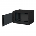 Digitus | Wall Mounting Cabinet | DN-19 07-U-SW | Black | IP protection class: IP20; Front door: Glass door, single opening; Cabinet type: Wall mounting cabinet; Equipment mounting depth min.-max.: 305-370 mm; Load capacity: 100 kg; Dimensions 420 x  ...