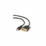 Gembird 1.8m, HDMI/DVI, M/M DVI-D Black