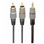 Cablexpert 3.5 mm stereo plug to 2xRCA plugs, gold-plated connectors, 1.5 | CCA-352-1.5M