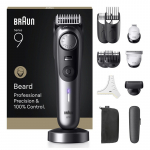 Braun BeardTrimmer 9 BT9560 beard trimmer Battery 52 2 cm Wet & Dry Black, Silver