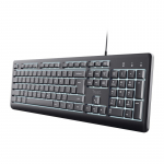 Trust Primo Beleuchtete keyboard Home/Office USB QWERTY US English Black