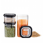 GEFU 12807 Rectangular Set 1.4 L Black, Transparent 3 pc(s)