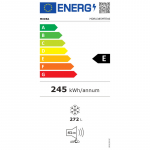 Midea Freezer | MDRU385MTE46 | Energy efficiency class E | Upright | Free standing | Height 185 cm | Total net capacity 272 L | No Frost system | Display | Inox