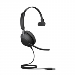 Jabra Evolve2 40 MS Mono USB-A - wired over-ear headphones, black
