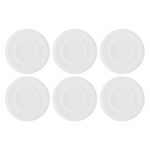 Set of 6 Bosco Salad Plates - White, 21.5 cm