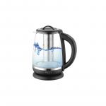 Camry | Kettle | CR 1290 | Standard | 2200 W | 2 L | Plastic/glass | 360&deg; rotational base | Black/Transparent