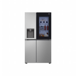 LG Refrigerator | GSGV81PYLL | Energy efficiency class E | Free standing | Side by side | Height 179 cm | Fridge net capacity 416 L | Freezer net capacity 219 L | Display | 36 dB | Silver