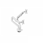 Arozzi Desk Mount | Neo Duo - Gas Spring Monitor Arm AZ-ALZARE-NEO-DUO-WT | Tilt, Swivel, Rotation | Maximum weight (capacity) 9 kg | White