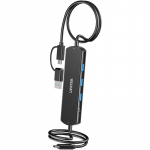 Unitek KVM Hub 10 Gbps &ndash; przełączanie między 2 hostami, 3&times;USB-A