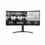 LCD Monitor|LG|34WR55QK-B|34"|Business/Curved/21 : 9|Panel VA|3440x1440|21:9|100Hz|5 ms|Height adjustable|Tilt|Colour Black|34WR55QK-B