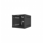 Lanberg | Rack cabinet 10" wall-mount 4U/280x310 (flat pack) with glass door | WF10-2304-10B | Black