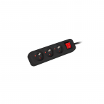 LANBERG PS1-03E-0150-BK 1.5M Black LANTERGE CURVE 3X 230V PL WITH CIRCUIT BREAKER FULL COPPER