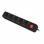 LANBERG Power strip 5x Shuko 1.5m Circuit breaker black