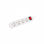 LANBERG PS1-04E-0150-W 1.5M White LANTERGE CURVE 4X 230V PL WITH CIRCUIT BREAKER FULL COPPER