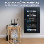 Extralink Rackmount cabinet 18U 600x450 Black wall mounted