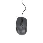 GEMBIRD MUS-6B-01-BG optical mouse 1600DPI USB Black spacegrey