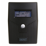Digitus DN-170064-LCD uninterruptible power supply (UPS) Line-Interactive 0.8 kVA 480 W 2 AC outlet(s)
