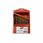 TITANIUM DRILL BIT SET HSS-G TIN 19pcs 1-10mm