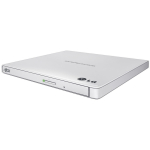 H.L Data Storage | Ultra Slim Portable DVD-Writer | GP57EW40 | Interface USB 2.0 | DVD&plusmn;R/RW | CD read speed 24 x | CD write speed 24 x | White | Desktop/Notebook