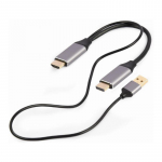 I/O ADAPTER HDMI TO DP/BLACK A-HDMIM-DPM-01 GEMBIRD