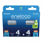Rechargeable batteries PANASONIC ENELOOP 4x AA 2000 mAh + 4x AAA 800 mAh 8 szt (BK-3MCDE+4MCDE/8CP)