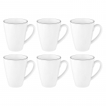 SELTMANN LIDO BLACK LINE Set of 6 mugs with handle