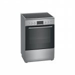 Bosch | Cooker | HKR39A250U | Hob type Vitroceramic | Oven type Electric | Stainless steel | Width 60 cm | Electronic ignition | Grilling | LED | Depth 60 cm | 66 L