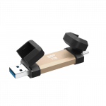 SILICON POWER DS72 1TB External SSD USB-A USB-C 1050/850MB/s Gold