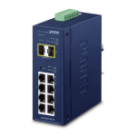 PLANET IP30 Industrial L2/L4 8-Port Managed L2/L4 Gigabit Ethernet (10/100/1000) Blue