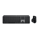 Logitech Master MX Keys S Combo for Mac keyboard Mouse included Home/Office RF Wireless + Bluetooth QWERTY US International Aluminium, Black